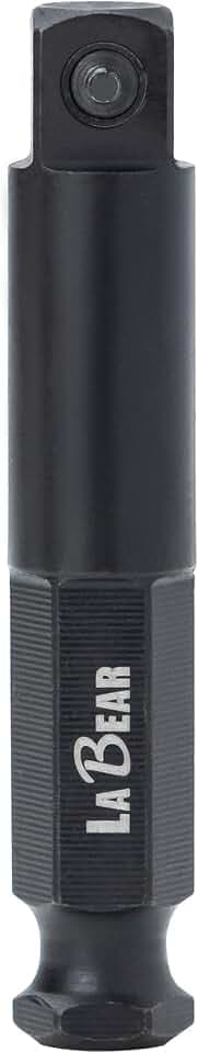 LABEAR 7/16" Hex to 3/8" Square Drive Impact Socket Adapter, Quick Change