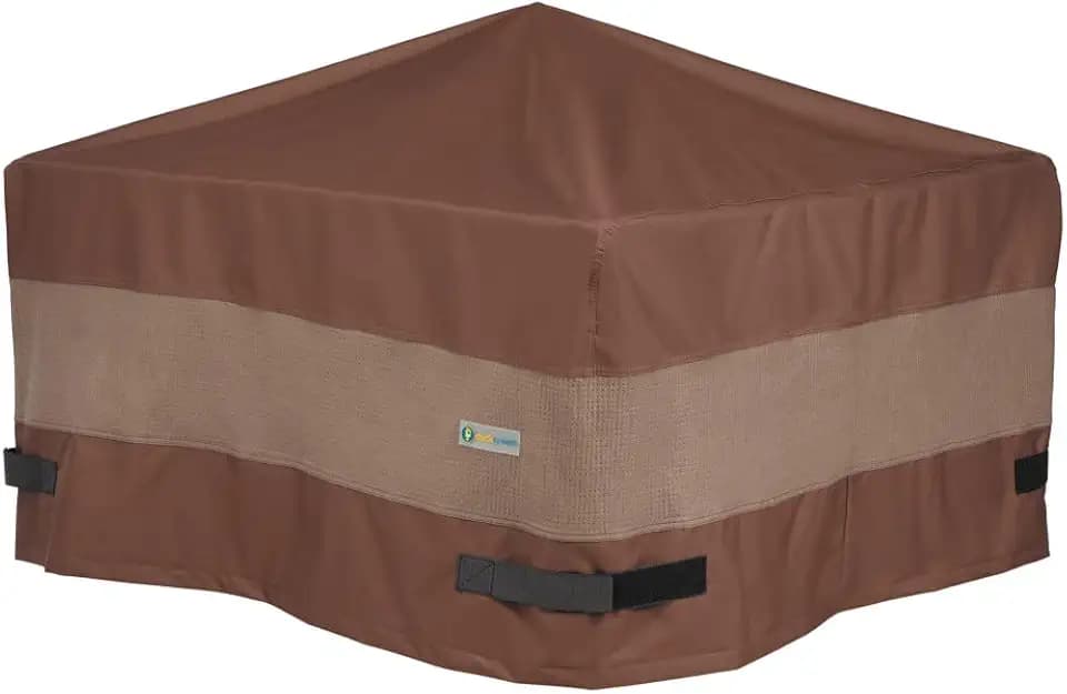 DUCKCOVERS Ultimate Waterproof 44 Inch Square Fire Pit Cover, Outdoor Firepit Cover