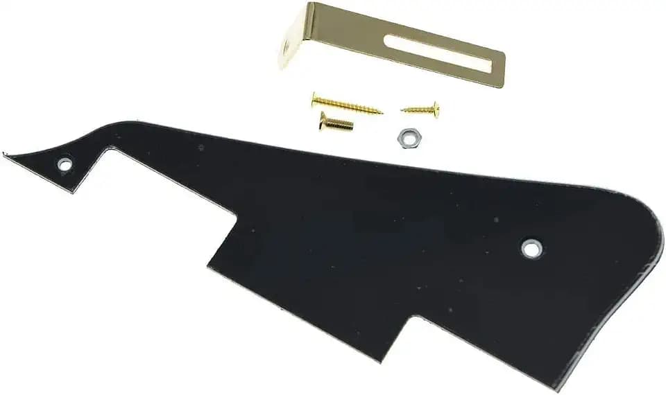 Dopro Schwarzes 3-lagiges LP Gitarrenschlagbrett mit goldener Halterung für Epiphone Les Paul