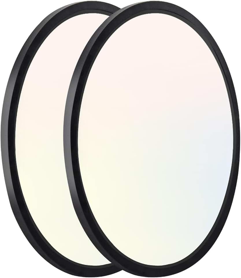hykolity 9 Inch Selectable CCT LED Round Flat Panel Light,1800LM,2 Pack