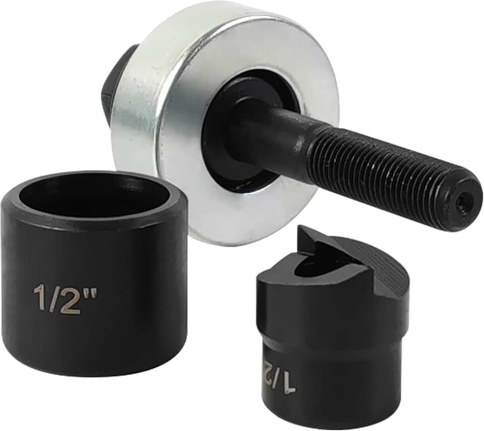 AMZCNC Knockout Punch Unit 1/2 Inch Conduit Hole with Manual Draw Stud