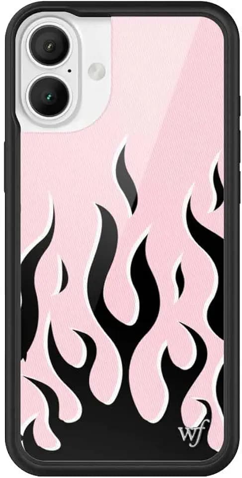 Wildflower Cases - iPhone 16 Plus Compatible - Flames - Pink & Black