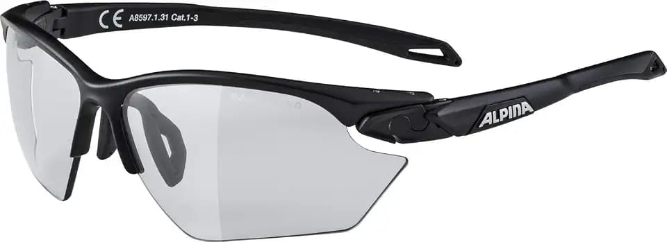 ALPINA Unisex-Erwachsene, Twist Five S HR V Sportbrille, Black matt, One Size, único