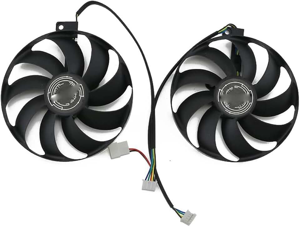 SISS Grafikkartenlüfter T129215SU für ASUS RTX 2060 Super 2070 2080 2080super DUAL EVO Advanced Grafikkarte Lüfter, Videocard Cooling Fan