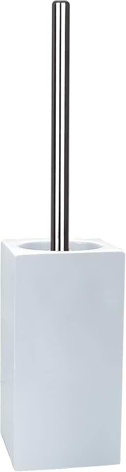 Spirella WC Bürste Toilettenbürste Klobürste Quadro Steingut 11,5 x 45 cm - Weiß