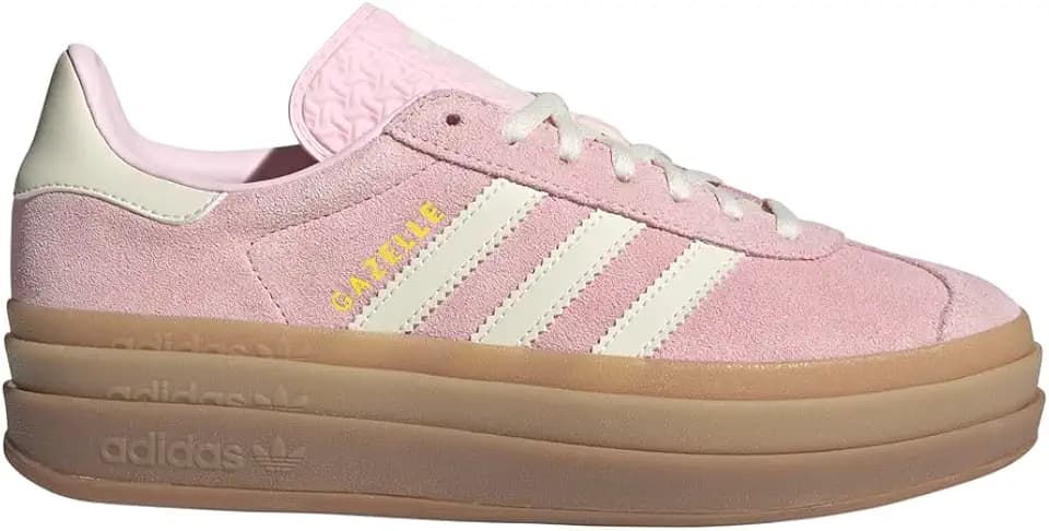 adidas Womens Gazelle Bold Lace Up Sneakers Shoes Casual - Pink - Size 8 M