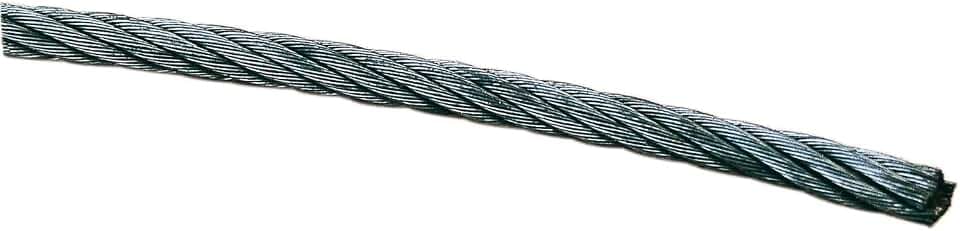 Drahtseil (Stahlseil) ø 2mm 6x7 Litzen DIN3055 Kreuzschlag rechts Stahl verzinkt
