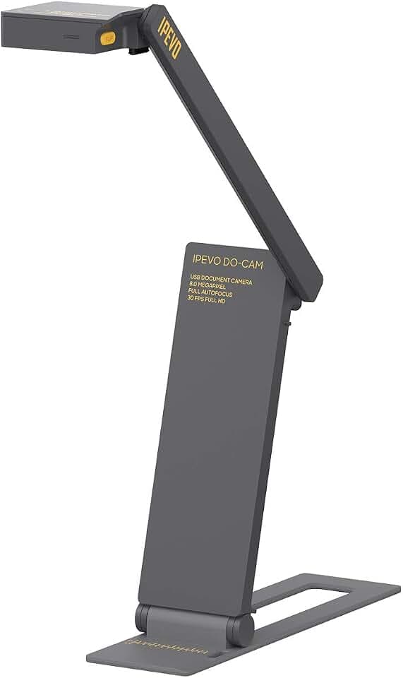 Ipevo DO-CAM Tragbar & Kompakt Ultra-HD 8 MP USB-Kamera für professionelle visuelle Präsentationen und Kommunikation – Echtzeit-Bildaufnahmegerät für Fernunterricht/-Arbeit, Webcam für Videoanruf.