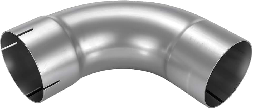 5 inch 90 degree exhaust elbow ，5"ID/OD Aluminized Steel,12" each side length，Universal Fit DIY Custom Exhaust Tubing Pipe