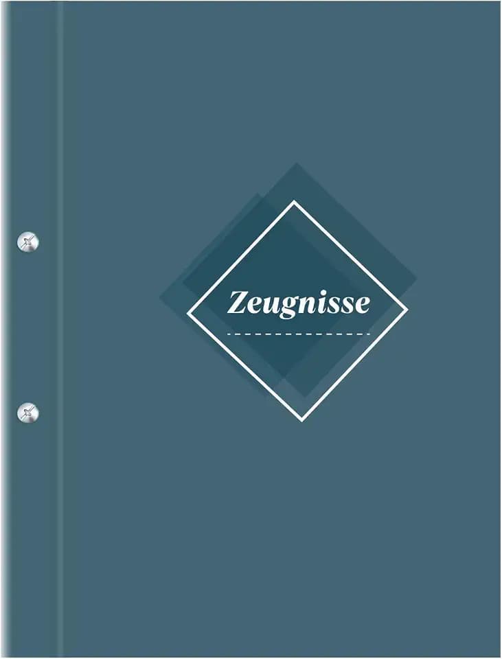 Thboxes Zeugnismappe A4 mit 20 Klarsichthüllen, Urkundenmappe mit Buchschrauben Dokumentenmappe Zeugnismappe Jungen Mädchen Erwachsene Sichtbuch für Zertifikate Urkunden Zeugnisse (Dunkelblau)