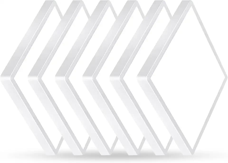 12 Inch Square LED Flush Mount Ceiling Light, 24W, 2520LM,3CCT(White,6PK)
