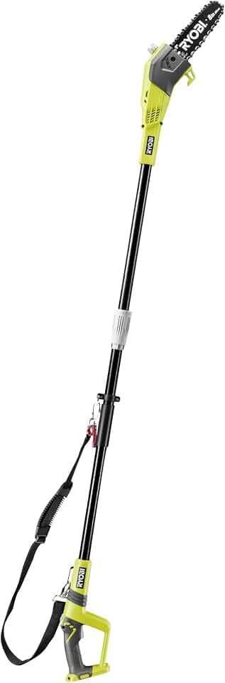 RYOBI 18V ONE+ Akku-Hochentaster OPP1820 | Teleskop-Astsäge mit 20 cm Schwert, 5,5 m/s Kettengeschwindigkeit, Reichweite bis 4 m, automatische Kettenschmierung, ohne Akku und Ladegerät
