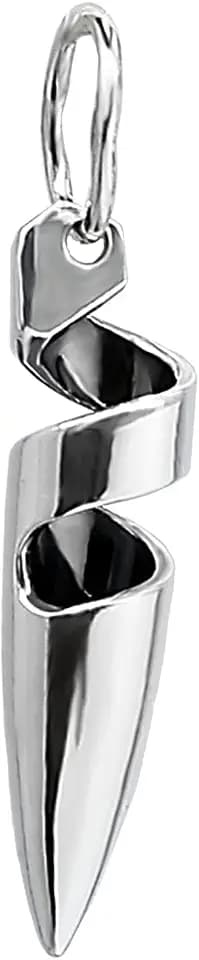 NKlaus Gewehrkugel-Projektilanhänger aus 925 Sterling Silber, Amulett