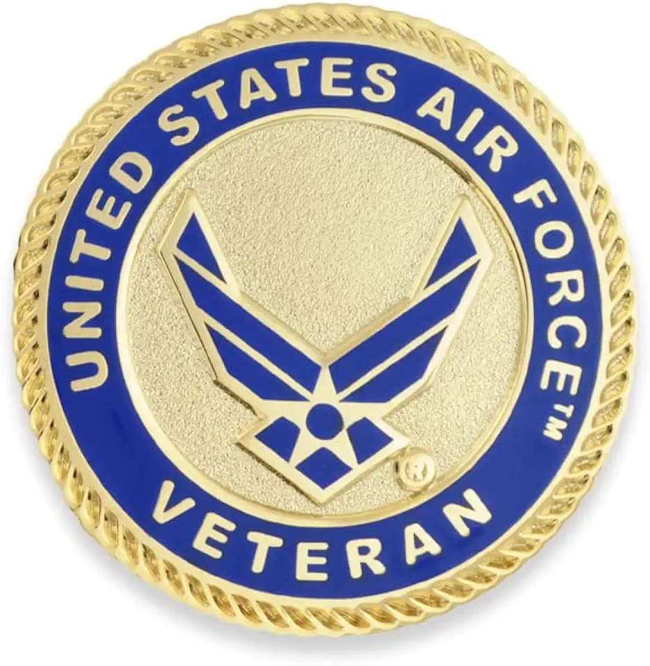 PinMart's Officially Licensed US Air Force Lapel Pins – USAF Flag, USAF Emblem, & Air Force Insignia Military Pins – Veterans Day Gifts for Men and Women with Clutch Back for Jackets…
