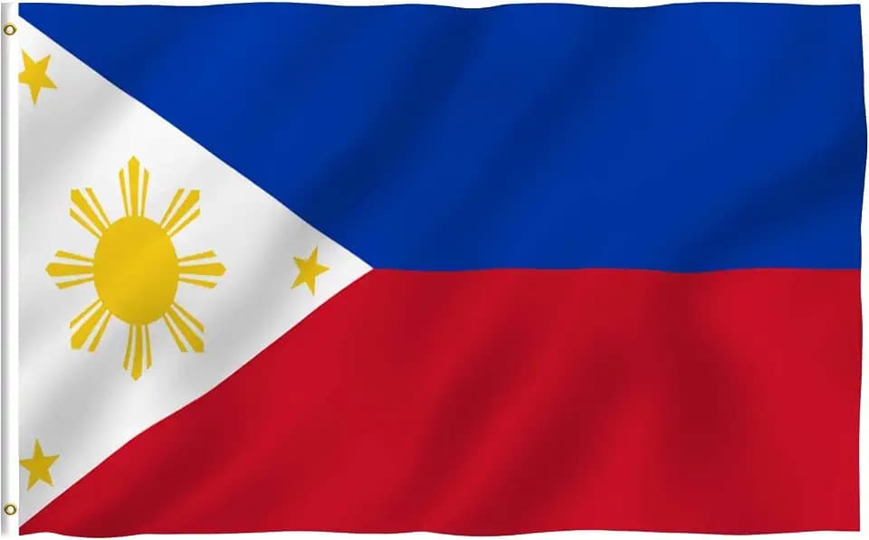 Anley Fly Breeze 3x5 Foot Philippines Flag - Vivid Color and Fade Proof - Canvas Header and Double Stitched - Filipino Philippine National Flags Polyester with Brass Grommets 3 X 5 Ft