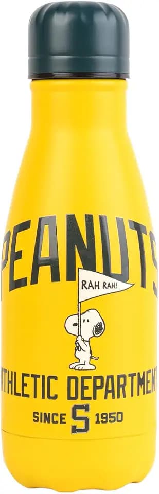 Grupo Erik Trinkflasche Edelstahl Peanutsink Snoopy Thermosflasche 260 ml - Sport Trflasche 260ml - Wasserflasche Kinder - Sportflasche Kinder