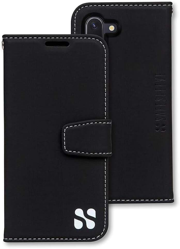 SafeSleeve EMF Blocker Wallet Case for Samsung Galaxy, Black