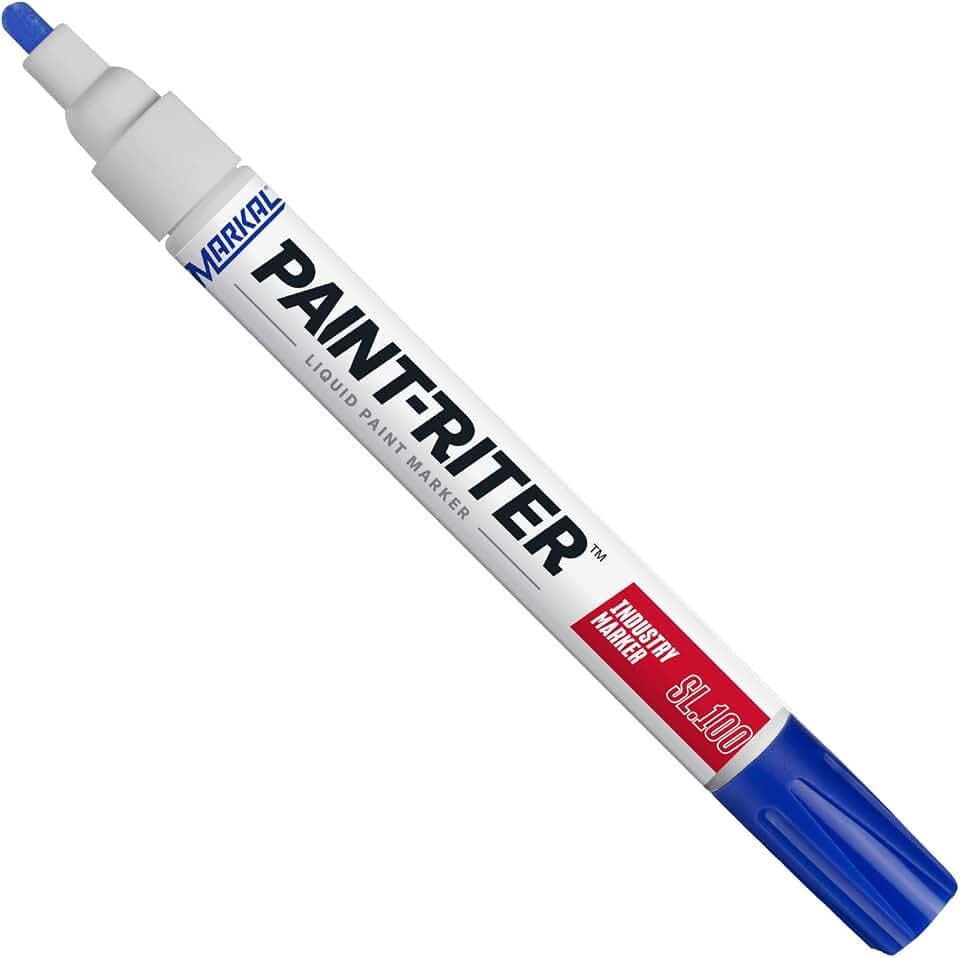 Markal 31240420 SL. 100 Marker, Rundspitze, 2 – 4 mm, blau (Pack 12)