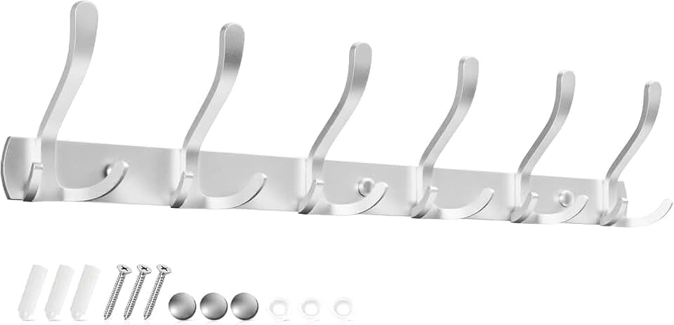 3-in-1 Garderobenhaken Edelstahl Kleiderhaken mit 18 Haken