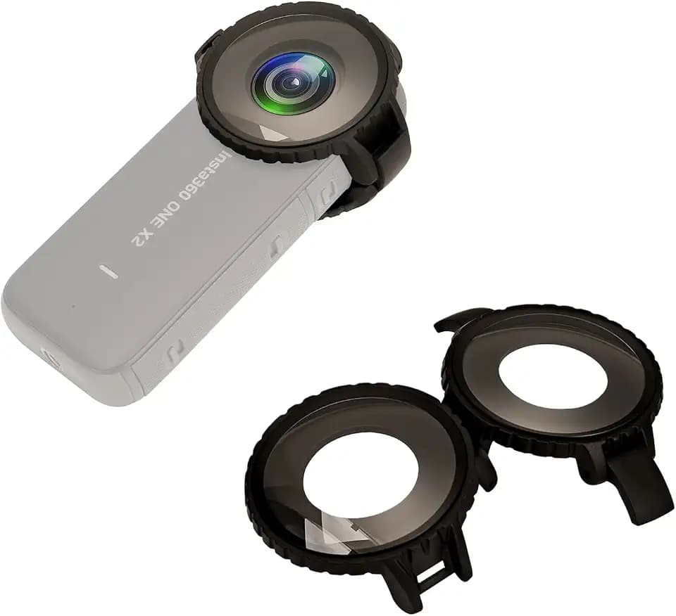 for Insta360 ONE X2 Camera Lens Protective Cover Lens Guards Waterproof(10m) Set