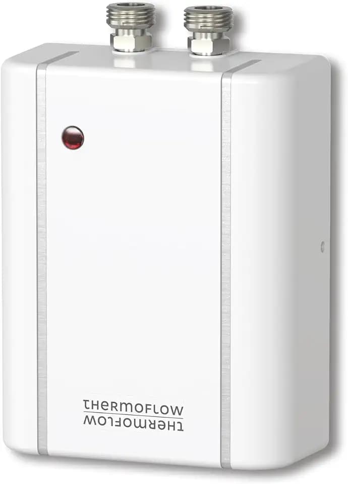 Thermoflow Elex 5,5 kW Durchlauferhitzer drucklos / 230 V/druckloser Klein-Durchlauferhitzer/Warmwasser um ca. 40 °C/G 3/8“ Anschluss / 3 L/min/für Waschbecken oder Küchenspülen