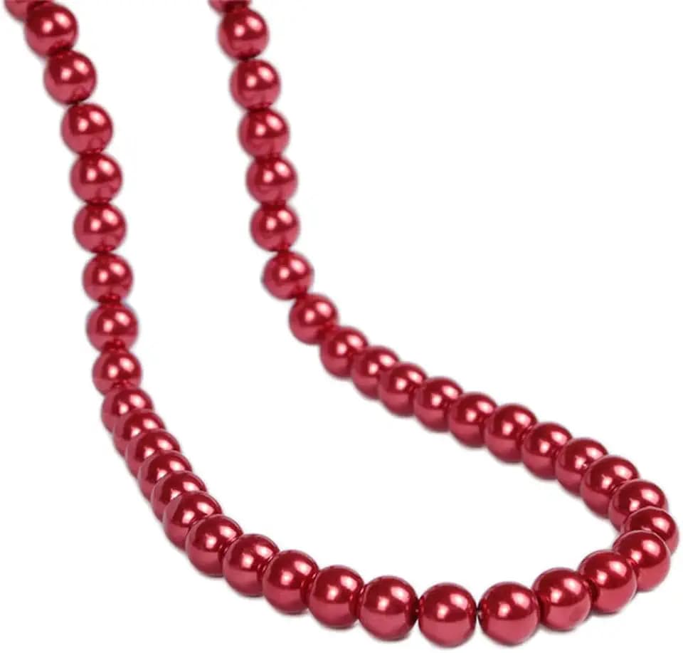 8mm Pearl Choker Necklace Multicolor 1920s Dainty Beads Necklace Costume Prom Party Statement Jewelry for Women