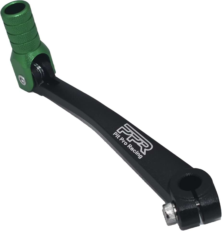 CNC Aluminum Gear Shifter Lever, Foldable Gear Shift Lever Fit for 50cc 110cc 250cc CRF50 XR50 XR CRF Dirt Pit Monkey Bike Motorcycle ATV Quad Accessories Parts (Black&Green)