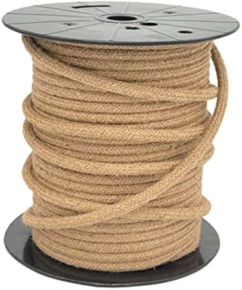 Textilkabel Jute (Hanf) [3x1,5] 6 Meter 3 - adrig Stoffkabel Pendelleitung Lampenkabel Textile Cable 3G1,5