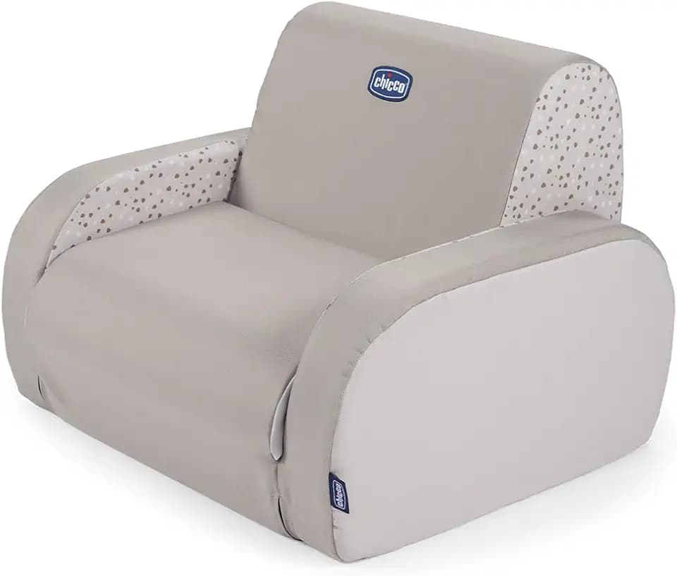 Chicco Kindersessel Twist, Kindersessel ab 1 Jahr, umbaubar in Liege und Sofa, Mit 3 Konfigurationen, bequem und leicht, umbaubar mit 1 Geste, Für Kinder ab 12 Monaten, Relaxsessel fürs Kinderzimmer