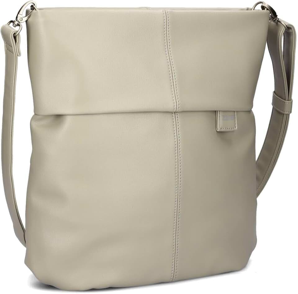 Zwei Damen Handtasche Mademoiselle.M M12 Umhängetasche 7 Liter Crossbody Bag, Schultertasche in DIN-A4-Größe, Schlüsselring, Geheimfach, inkl. extra kurzen, abnehmbaren Schultergurt