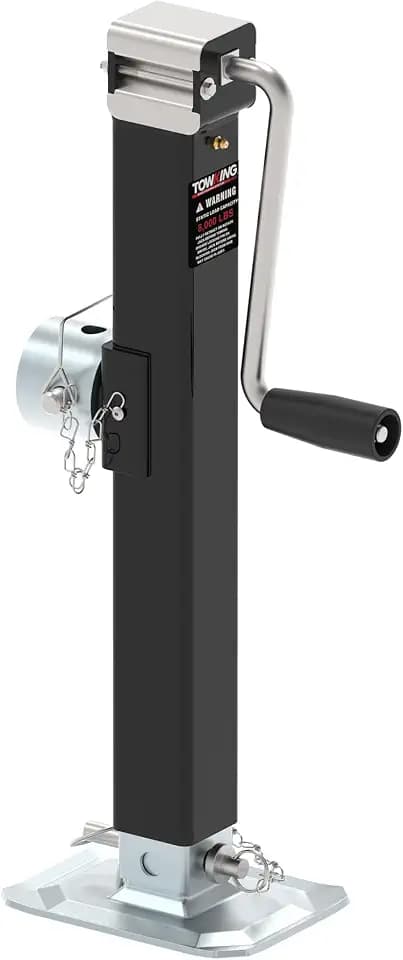 8000lbs Pipe Mount Tongue Jack, 15" Lift, Heavy Duty Trailer Jack