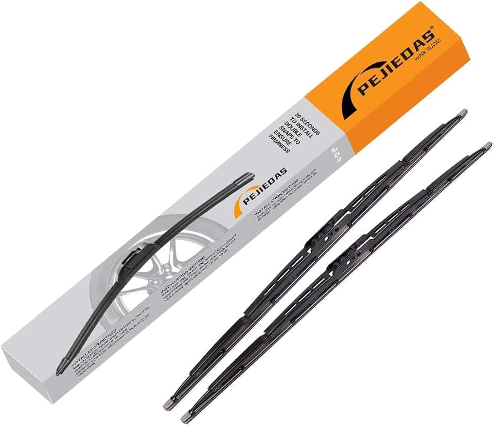 Front Windshield Wiper Blades, 21" + 21" Metal Frame Wiper Blades, OEM Quality for Original Equipment Replacement (Pack of 2)