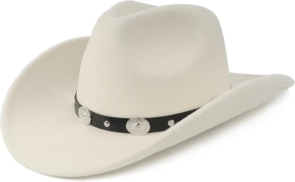 Zylioo L/XL/XXL Cowboyhut Filzhut für Große Köpfe Westernhut Fedorahut
