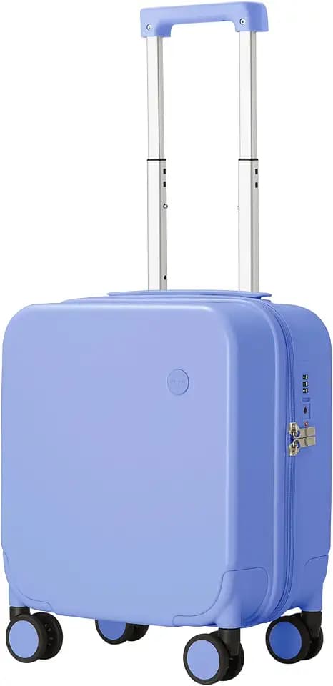 mixi 14 Inch Underseat Luggage Carry on Suitcase Free Boarding Personal Item Suitcases with Spinner Wheels Hardshell Lightweight PC for Short Travel, Lilac Purple
