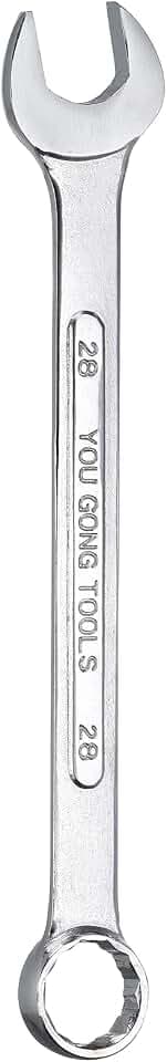 HARFINGTON Metric Combination Wrench, 28mm Open End & 15-Degree Offset