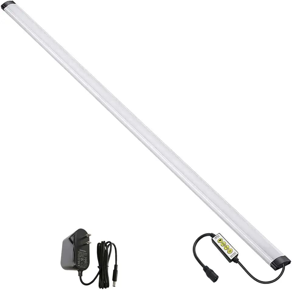 Dimmable Under Cabinet Lighting, RGB LED Light Bar, Inline Control Lamp, Multicolor Under Counter Lights for Desk, Room, Cupboard, Hallway, Shelf, Closet (36 Inch)