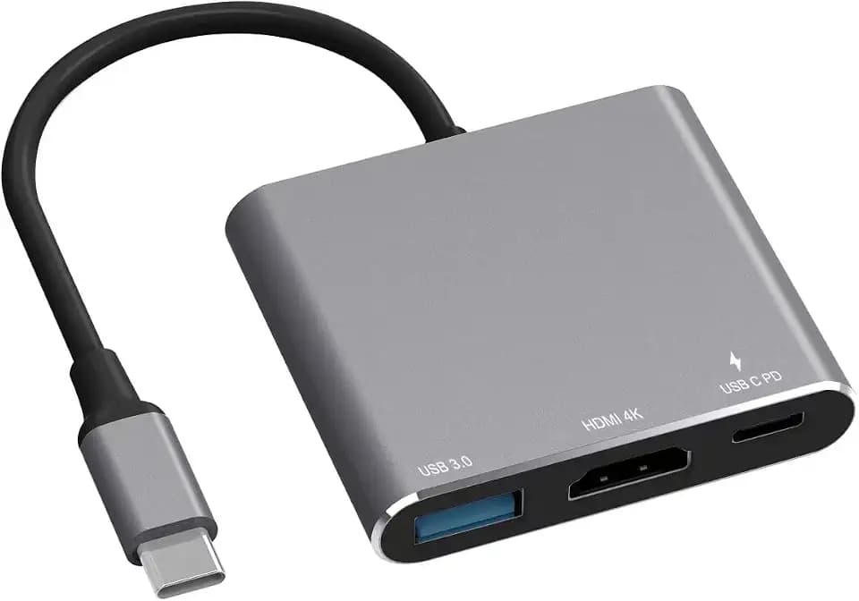 Battony USB C to HDTV Adapter, Grey Type-C Multiport AV Converter