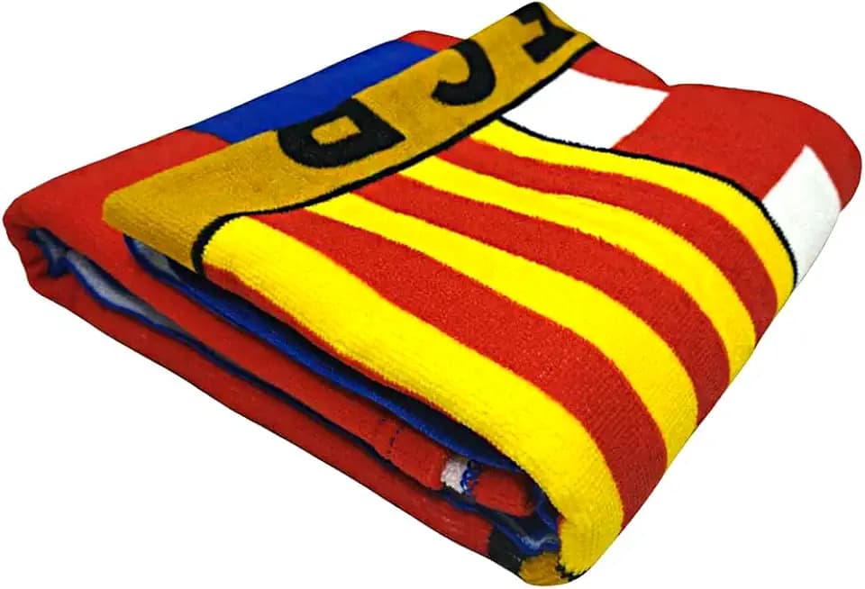 Barcelona Handtuch 75x150 cm – Große Badhanddoek & Strandtuch für Fans – Ideales Fußball-Geschenk für Sport, Pool & Strand – Blaugrana Design, Baumwolle