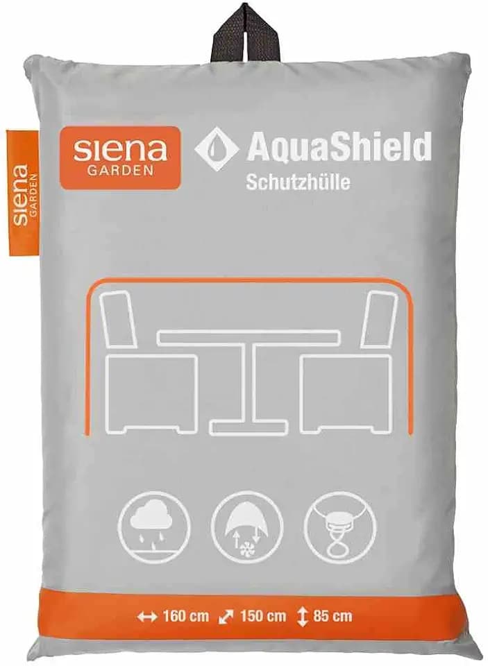 Siena Garden AquaShield Sitzgruppenschutzhülle, silber-grau, mit Active Air System, 160x150x85cm