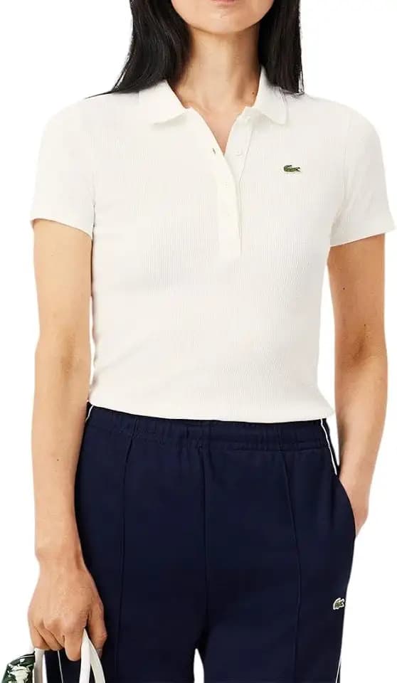 Lacoste Slim Fit L.12.D Ribbed Cotton Polo Shirt