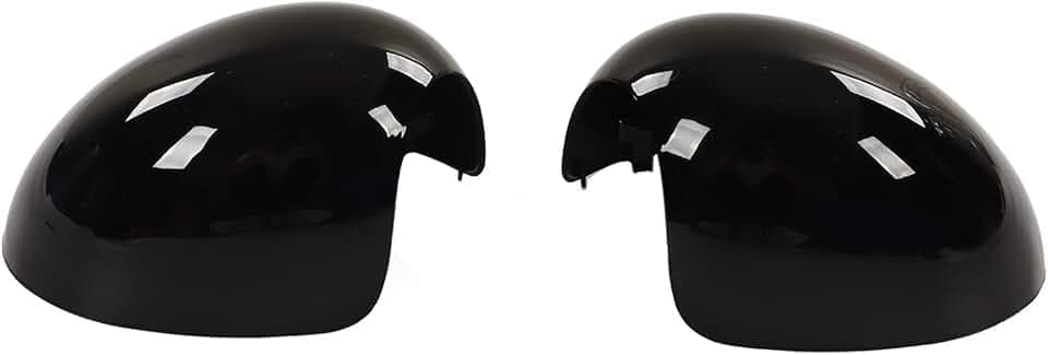 Türspiegelabdeckung, 2 Stück, ABS, Links, Rechts, Glänzend Schwarz, Außenspiegelabdeckung, Außenspiegelabdeckung, Ersatz für R55 R56 R57 R58 R59 R60 R61 Auto
