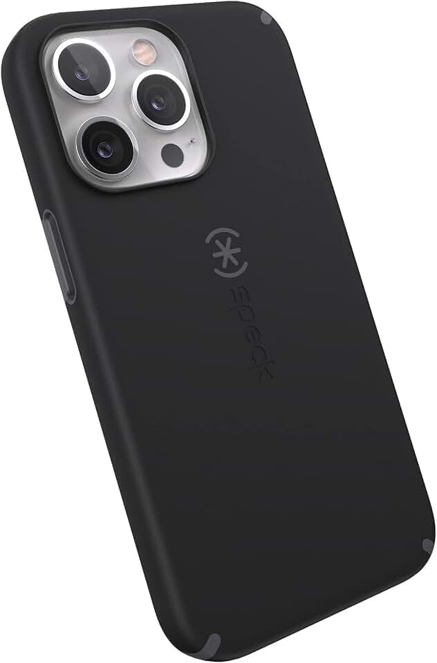 Speck iPhone 13 Pro Case - Drop Protection & Scratch Resistant with Dual Layer Protection & Slim Design Case for iPhone 13 Pro, CandyShell Pro, Black/Slate Grey