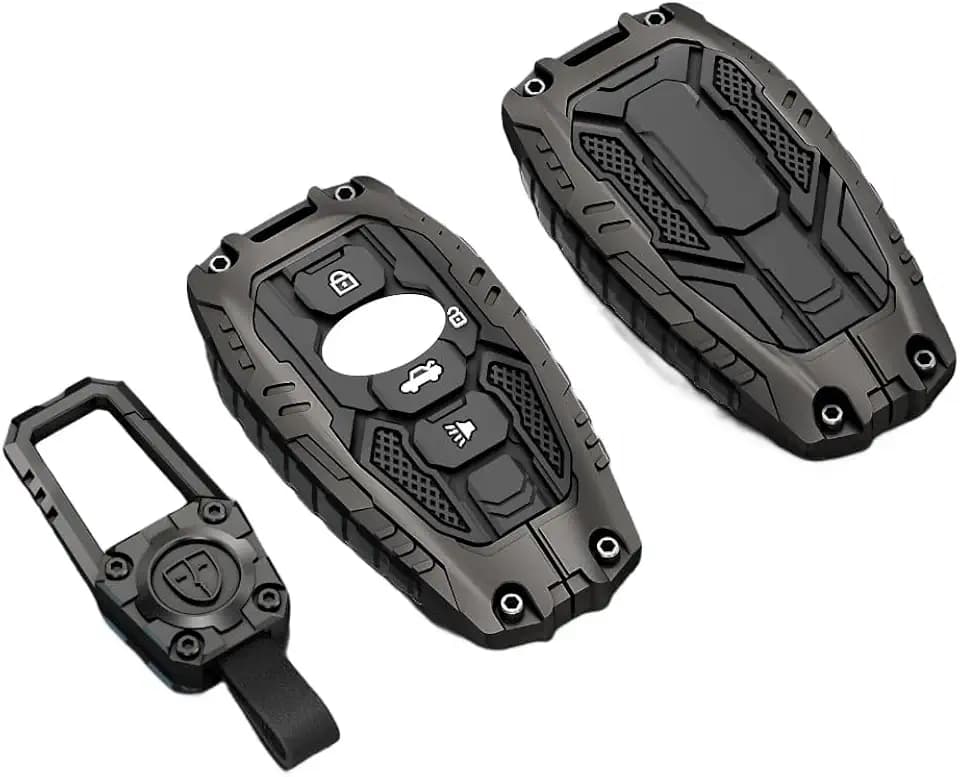 Heavy Zinc Alloy Key fob Cover, Keychain, Key Case, Accessories Compatible with Subaru BRZ Legacy Outback Ascent Crosstrek Forester WRX