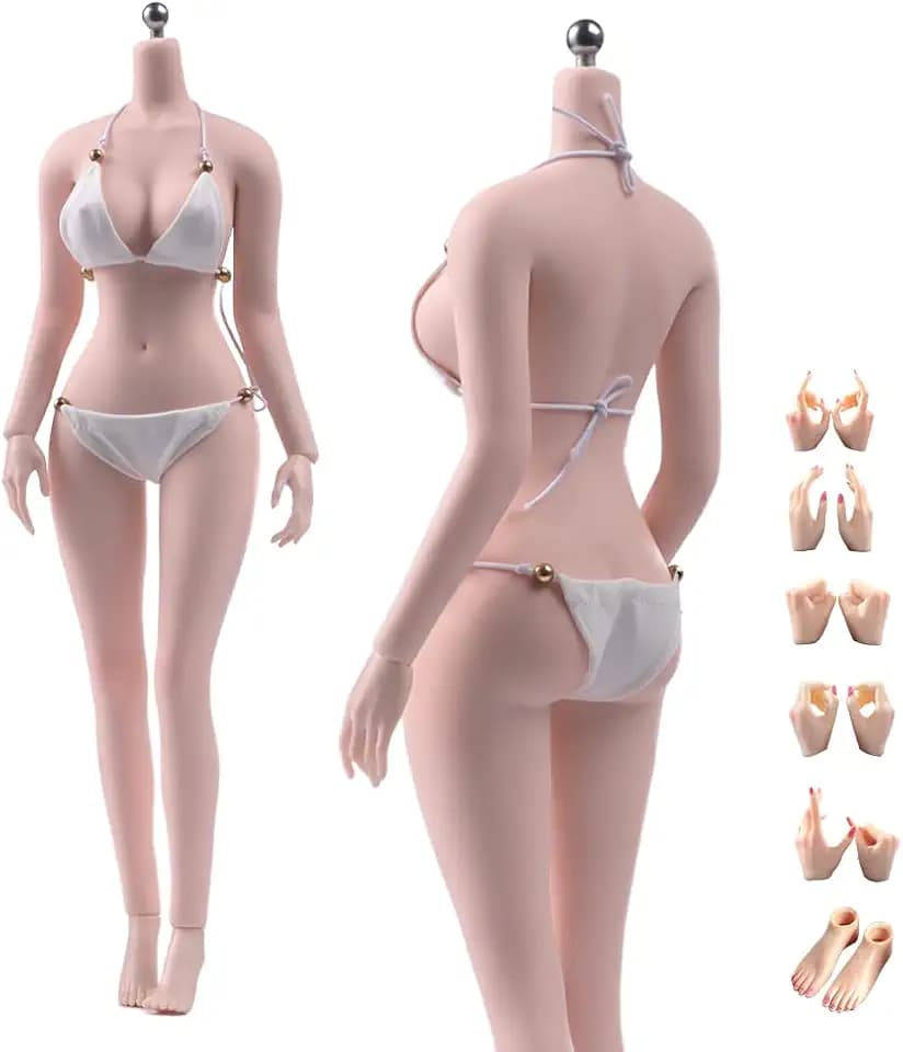 Fremego 1/6 Scale Female Seamless Body,Flexible Plump Body Type Doll Pale