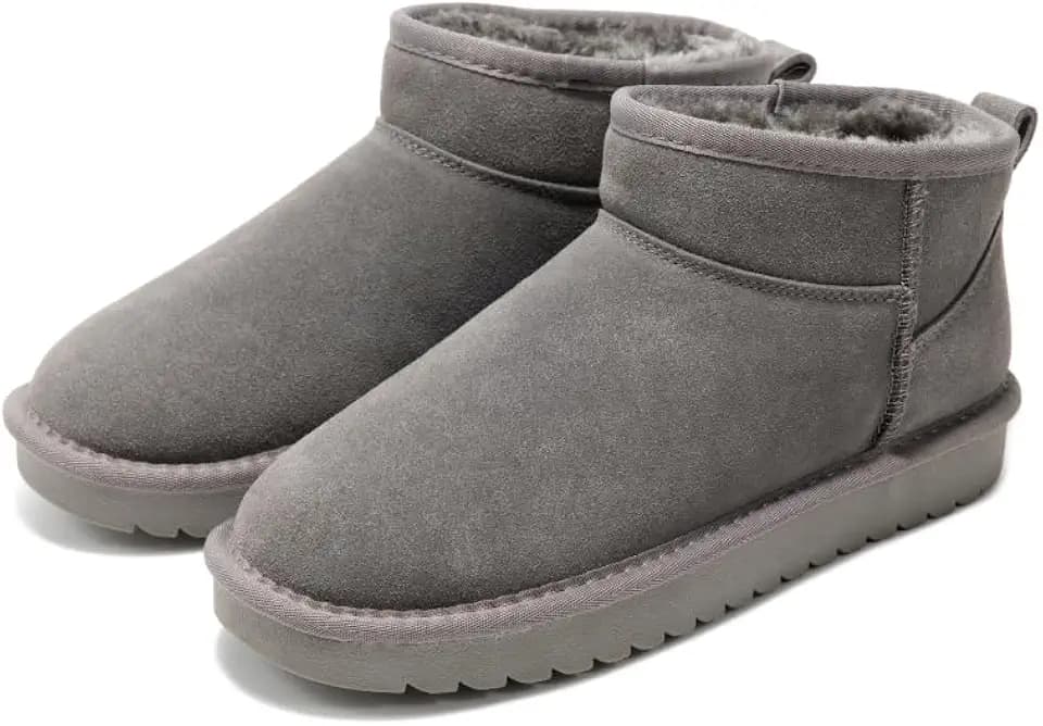 100% Genuine Leather Womens Boots Fur-Lined Booties Ankle Boots for Women