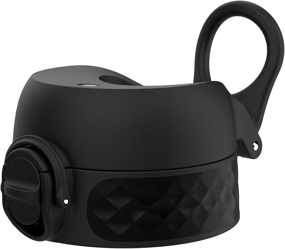 ION8 Auslaufsicherer Ersatz OneTouch Evo Trinkflaschendeckel, BPA-frei, Groß, 750ml / 1 Liter, Schwarz