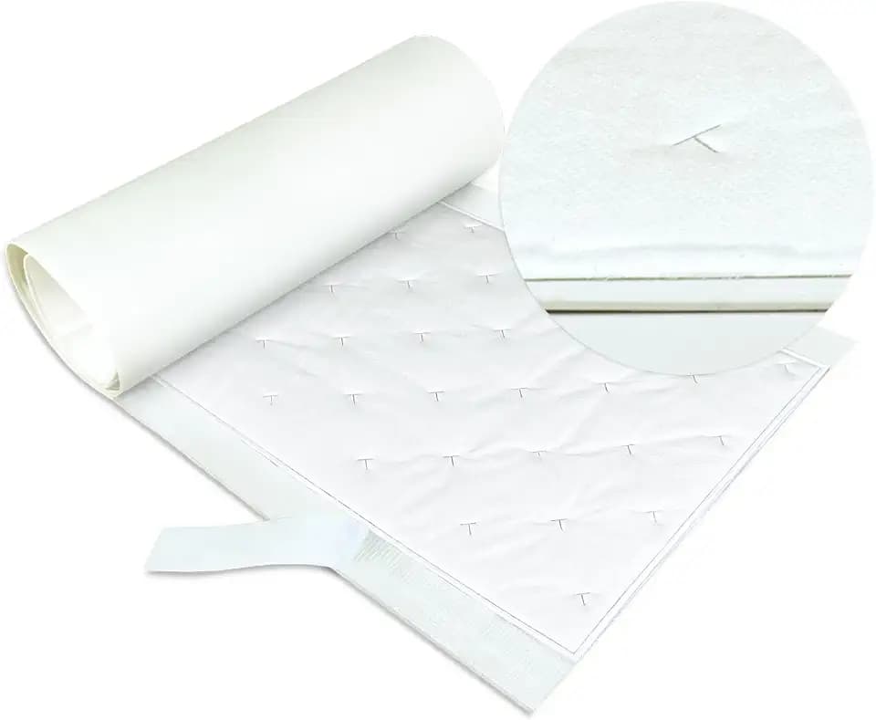 BXI High Density Rubber Backed Sound Proof Foam, 39.4 X 13.4 X 0.3 inch Dual-Layer Noise Reduction Foam Roll, White Sound Deadening Material, Sound Dampening Acoustic Wrap for HVAC, Pipe, Machine