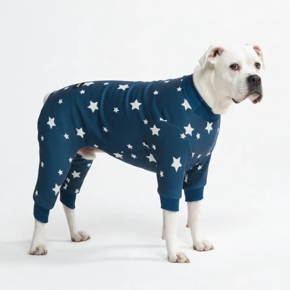 Spark Paws Dog Pajamas - Stretch Onesie Recovery Full Leg Surgery Suit PJS