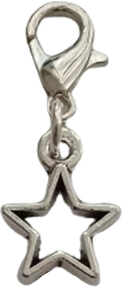 4pcs Hollow Star Zipper Pull Purse Charms, Star Clip On Charms