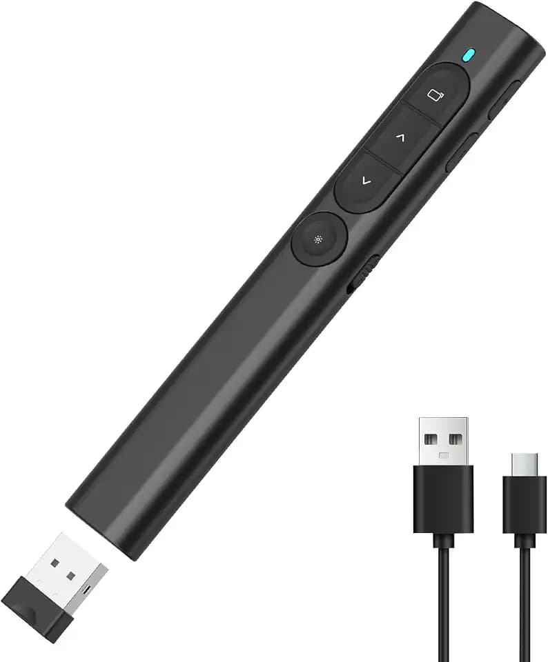 Präsentations-Fernbedienung Kabelloser Presenter Clicker Wiederaufladbarer